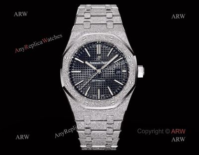 OMF Audemars Piguet Royal Oak 41mm 3120 Movement Forsted Gold Black Face Watch